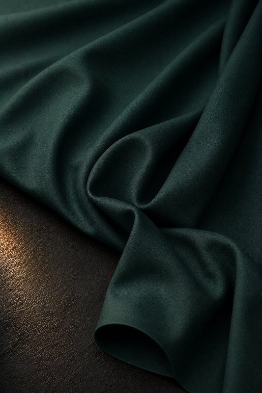 Pure Boski Bottle Green – Unstitched Boski Fabric by TAQWAA