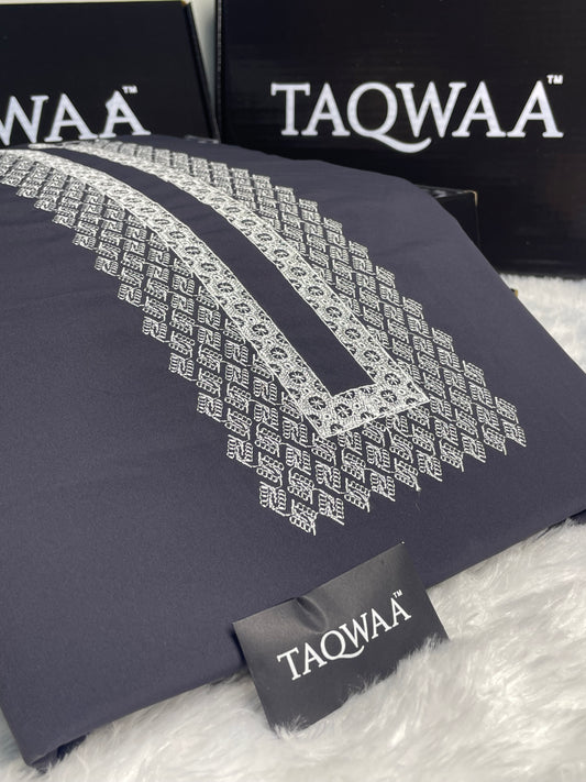 Men Afghan 2 Embroidered – Wash & Wear Boski – Unstitched Fabric – Purple Grey