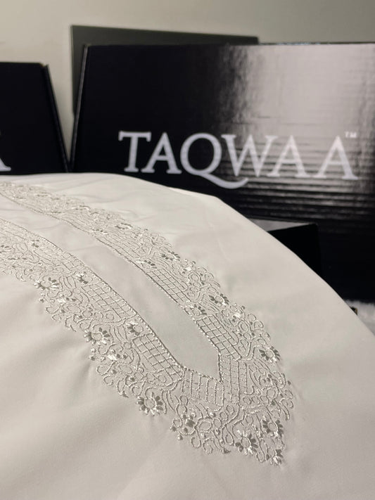 Men Azad Embroidered – Wash & Wear Boski – Unstitched Fabric – White