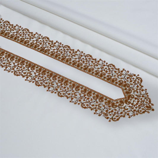 Men Kashmiri Embroidered Wash-N-Wear - Unstiched Fabric - White