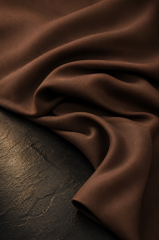 Pure Boski Mocha Brown – Unstitched Boski Fabric by TAQWAA (4.25 Meters)