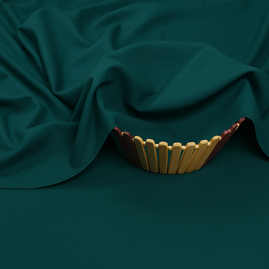 Pure Luxe Bottle Green – Unstitched Wash N Wear Fabric by TAQWAA