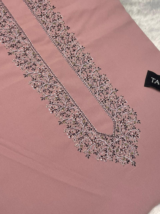 Men Ghazi Embroidered – Wash & Wear Boski – Unstitched Fabric – Light Onion