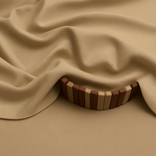 Pure Luxe Camel – Unstitched Wash N Wear Fabric by TAQWAA (4.25 Meters)