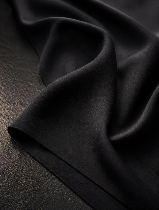 Pure Boski Black – Unstitched Boski Fabric by TAQWAA