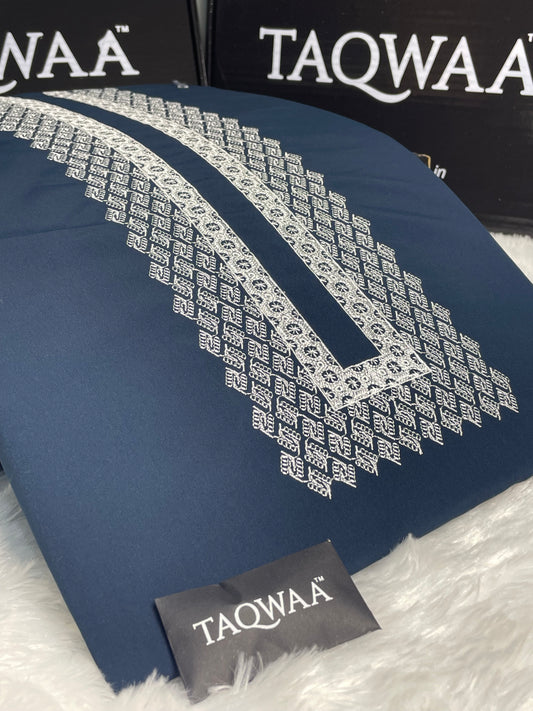 Men Afghan 2 Embroidered – Wash & Wear Boski – Unstitched Fabric – Royal Blue