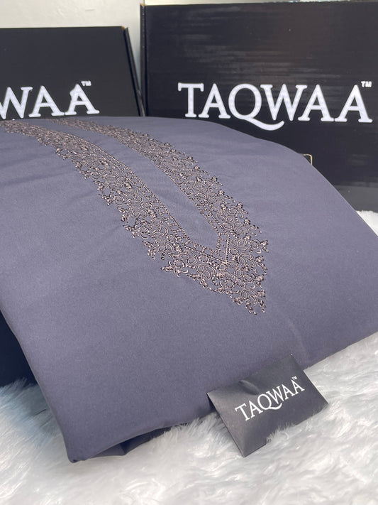 Men Safa Embroidered – Wash & Wear Boski – Unstitched Fabric – Purple Grey