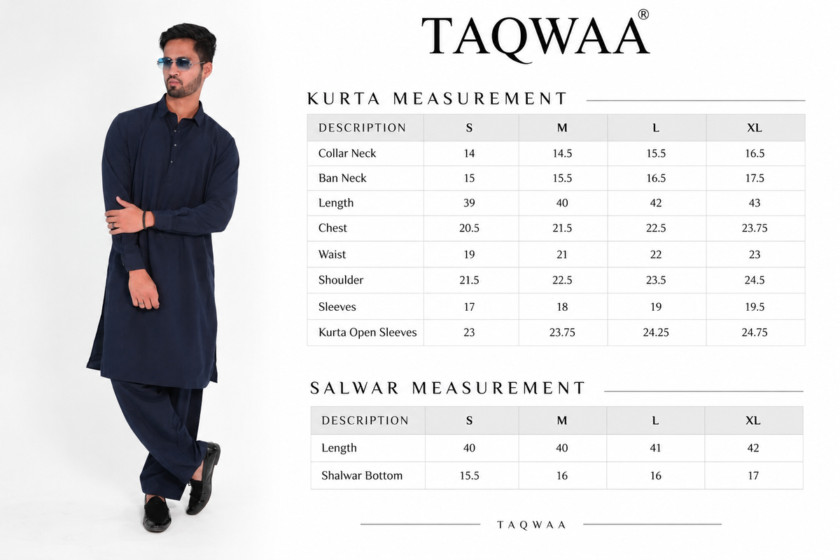 Product size chart
