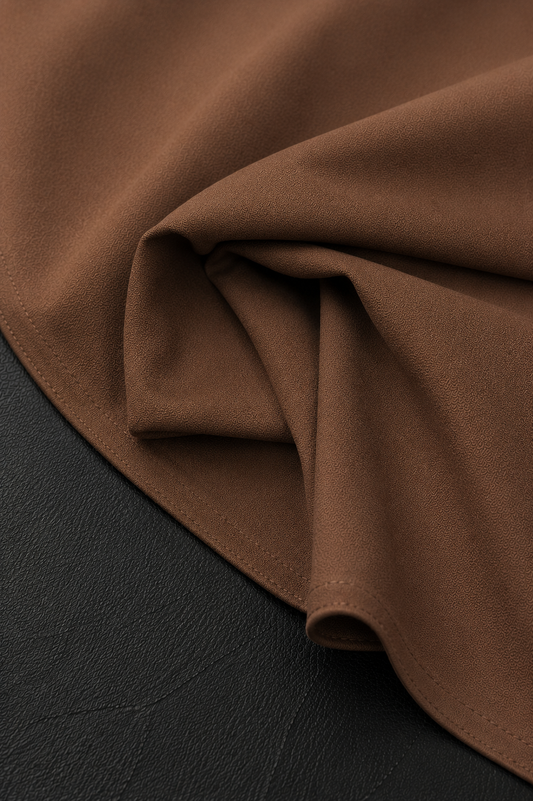 Pure Boski Light Coffee Brown– Unstitched Boski Fabric by TAQWAA