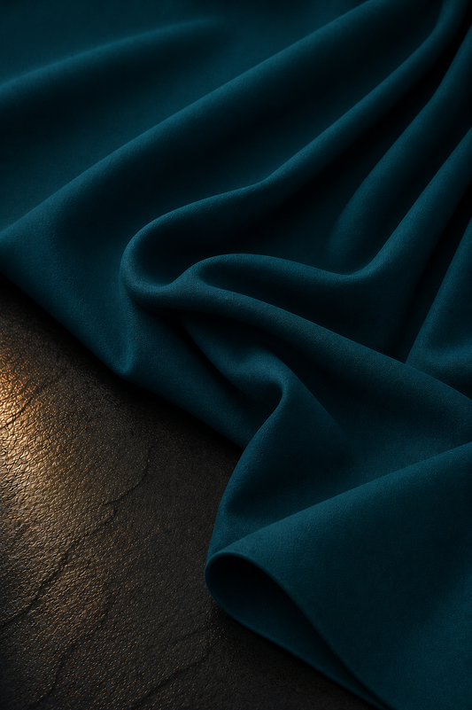 Pure Boski Teal Blue – Unstitched Boski Fabric by TAQWAA (4.25 Meters)