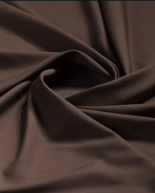 Pure Luxe Mocha Brown – Unstitched Wash N Wear Fabric by TAQWAA (4.25 Meters)