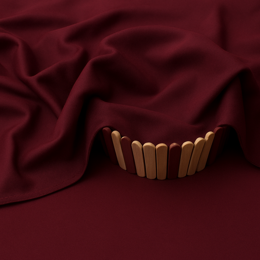 Pure Luxe Maroon – Unstitched Wash N Wear Fabric by TAQWAA
