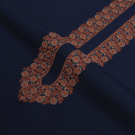 Kashmiri Embroidered Wash-N-Wear Kameez Shalwar – Navy Blue by TAQWAA