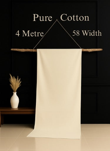 Premium Cream Cotton‑Lawn Unstitched Kameez Shalwar – TAQWAA