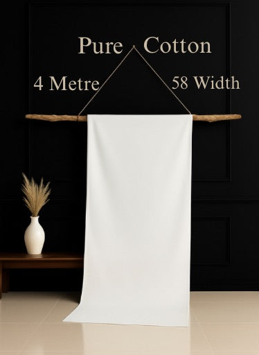 Premium White Cotton‑Lawn Unstitched Kameez Shalwar – TAQWAA