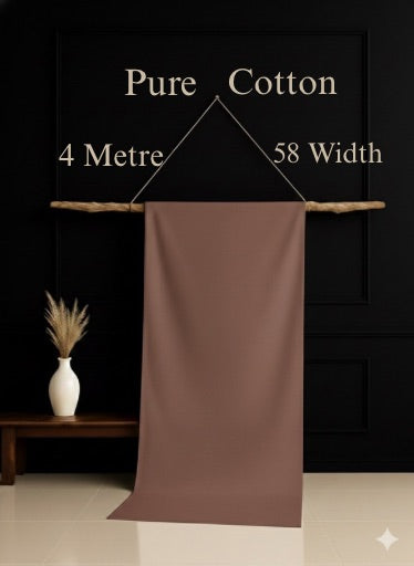 Premium Coffee Brown Cotton‑Lawn Unstitched Kameez Shalwar – TAQWAA