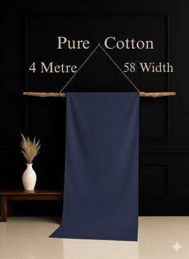 Premium Navy Blue Cotton‑Lawn Unstitched Kameez Shalwar – TAQWAA