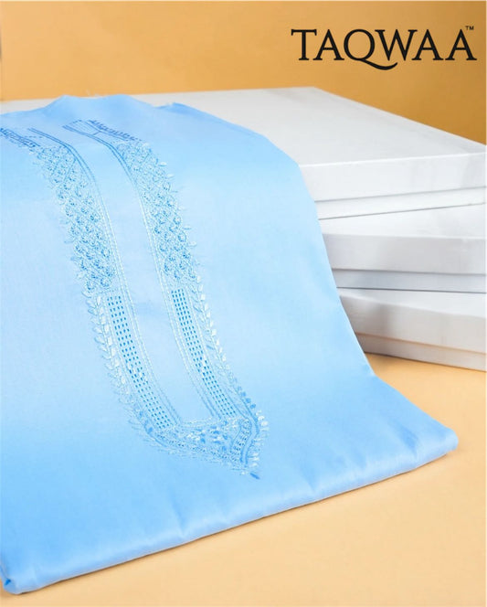 TAQWAA – Leafline Classic Embroidered Egyptian Cotton (Unstitched)