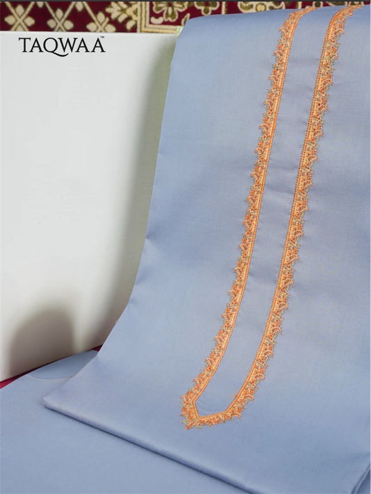 TAQWAA – Light Purple Embroidered Cotton (Unstitched)